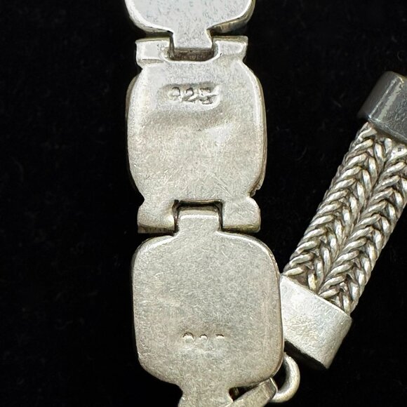 Sterling Silver & Onyx Bracelet + Earrings Set w/ Bonus Ring & Bags - Picture 8 of 15